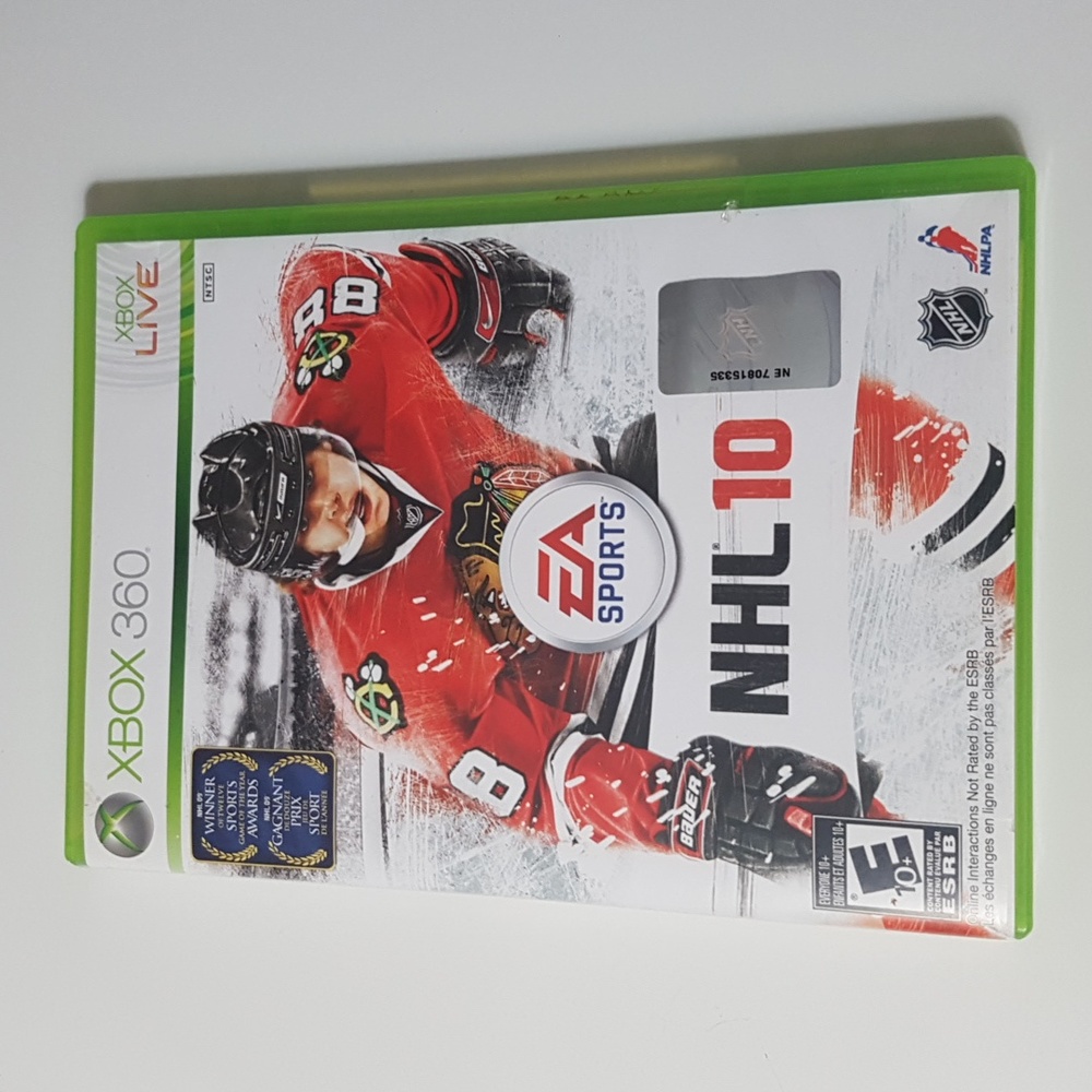 NHL 10 Xbox 360 Game with Case and Manual Untested